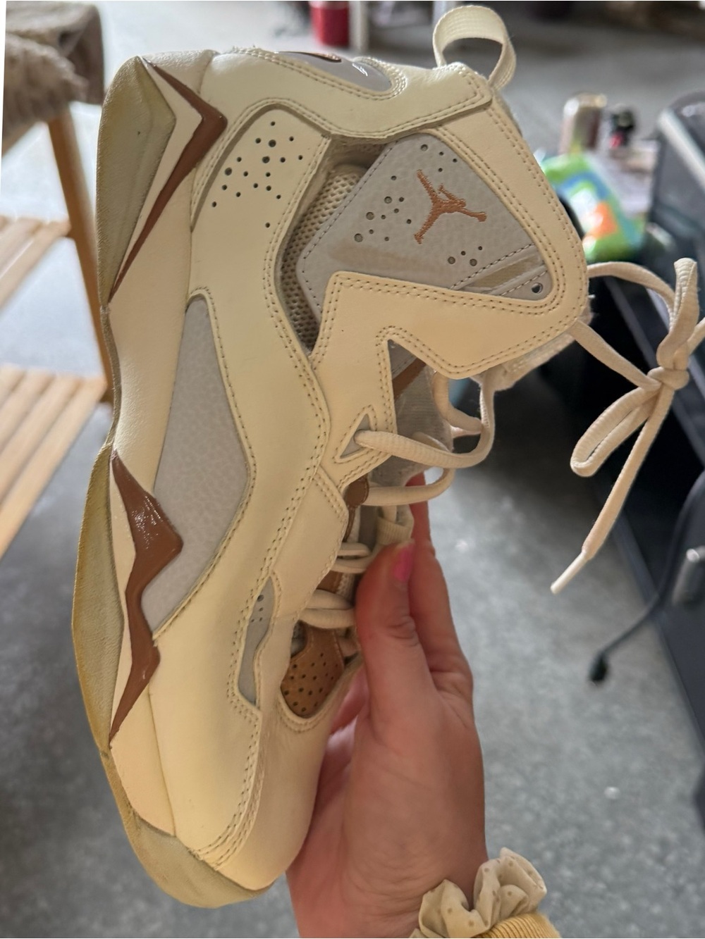 Jordan Sneakers in Cream and Brown